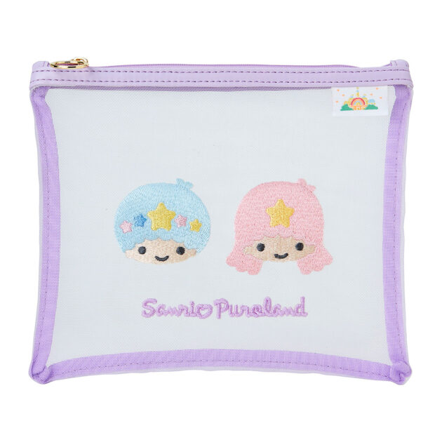 リズメロ　キキララコラボ　ポーチ Kiki＆Lalaコラボ箔押しスクエアWジップポーチ（ポーチ