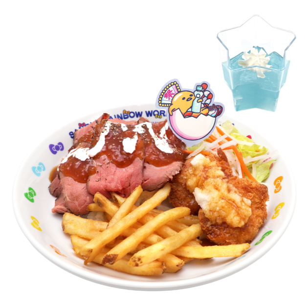 ぐでたまの夏祭り☆みぞれカツ＆ローストビーフプレート～カップ
