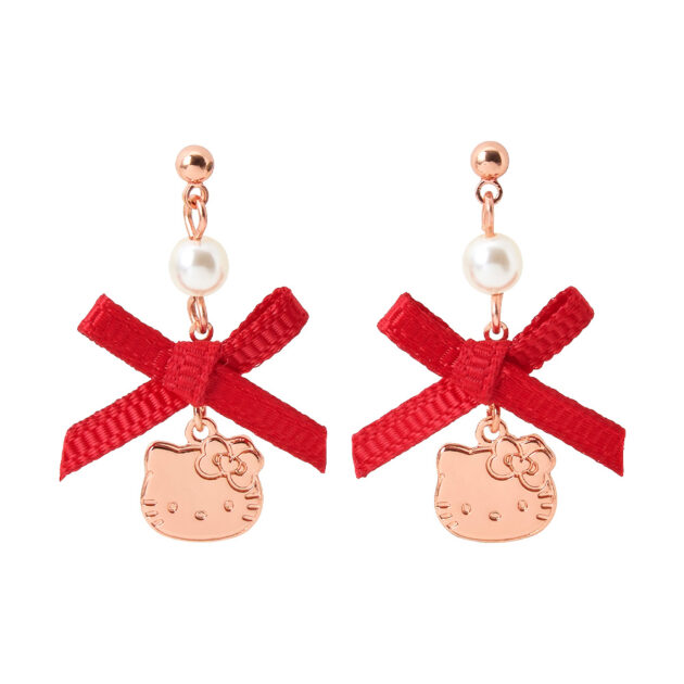 美品✨スワロフスキー×ハローキティ 片耳のみ ピアス コラボ サンリオ リボン accessories_20260731_002_a-