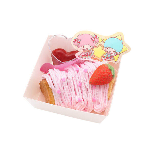 リトルツインスターズのピンクのおうち♡シフォンケーキとストロベリー
